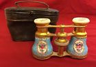 1880 Prices Antique Hand Blue Rare Glasses French Enameled Opera Florals Painted