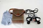 3810 Scope Vintage Miniature Binoculars Japan Leather Case Model
