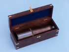 5522 Unbranded Deluxe Class Admirals Antique Copper Spyglass Telescope With Rosewood