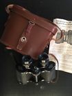 69572 Hertel Reuss Vintage German Prism Binoculars Leather Case
