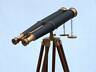 842010144561 Generic Floor Standing Admirals Antique Brass Binoculars With Leather