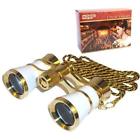 88466710510119 Hqrp Opera Glasses Binocular White Pearl With Gold