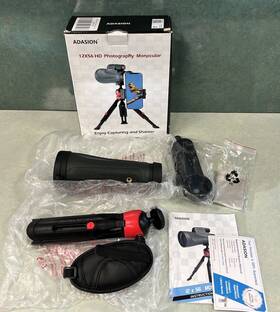 X002x68hfx Adasion Black 12x56 Hd Photography Monocular 12x Magnification Ipx7 Waterproof