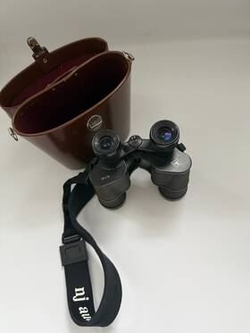 177877 Agfa 177878 Vintage 1960s 10x40 Made In Germany Binocular # With Leather Case