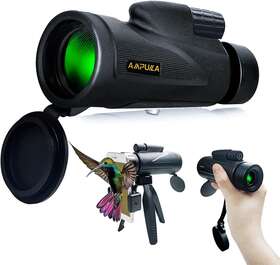 Ampulla 691198861957 12x50 Monocular Telescope Mini High Power Waterproof Zoom &