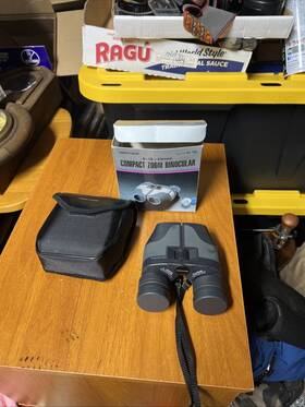 Archer 63-792 6-12x25mm Compact Zoom Binoculars #63-792 Ser#21566 Black Case Belt Loop