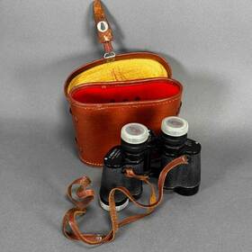 43620 Atco Vintage 60s Binoculars With Case No. 6x30 Fully Coated Optics Japan