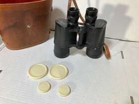 T-67535 Atcocite Binoculars Vintage 7 X 50 Fully Coated Optics With Case