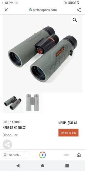 116009 Athlon Neos G2 Hd 10x42 Binoculars