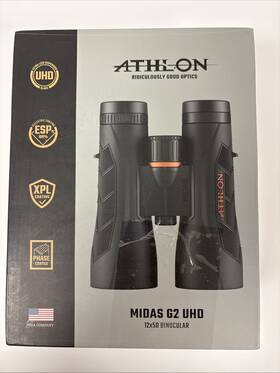 Athlon Optics 813869021792 12x50 Midas G2 Uhd Black Binoculars