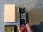 B124 Stellar Vintage Folding Opera Glasses Blue With Zoom