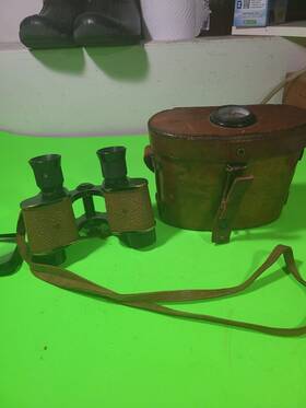 176565 Bausch And Lomb Vintage U.s. Army Signal Corps. Binoculars 30mm 6 Power