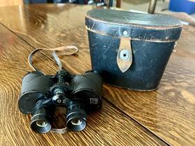 260457 Bausch Lomb Vtg 1937 And 6x30 Binoculars With Original Case Lenses Clear Bright