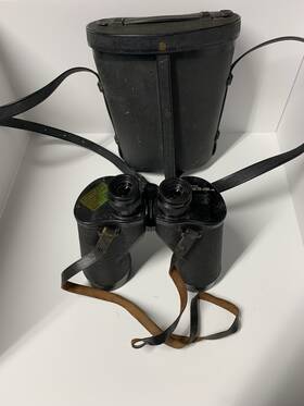 Mk46 Bausch Lomb 1944 Usmc 7x50 Binoculars With Carrying Case Antique Military