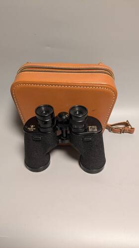 Yu5439 Bausch Lomb And Zephyr 7x35 Binoculars Carry Case Usa
