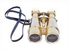 Bi-0315 Handcrafted Model Ships Captain Brass Binocular Leather Case Telescopes