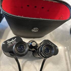 01-31694 Binolux Vintage Binoculars 7x50 Coated Triple Tested With Leather Case -japan