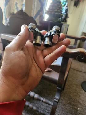 197942 Binolux Vintage M6 Mini Binoculars 6 X 15 No. 81980 380 Flat 1000 Yards