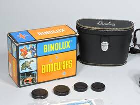 4027 Binolux Vintage Prismatic Binoculars 7x35 With Case Box And Lens Covers