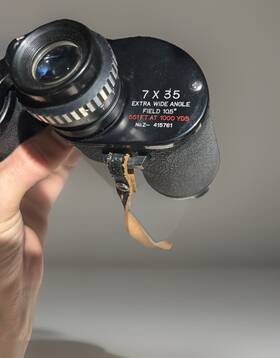 Binolux 415761 Vintage 7x35 Binoculars Wide Angle Fully Coated Porro Prism W Case