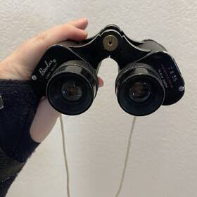 89264 Binolux Vintage 7x35 Light Weight Binoculars Japan Porro Prism With String Strap