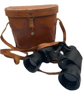A8-31897 Binolux Vintage Triple Tested Binoculars No. In Case