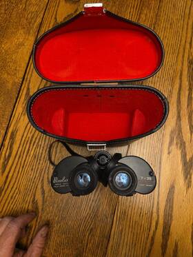 E5-05012 Binolux Vintage 7x35 Binoculars With Travel Case 578ft At 1000 Yds