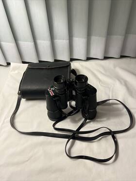 G3-23479 Binolux Vintage Binoculars Man Cave 7x35 Case Korea Replacement Parts Decor