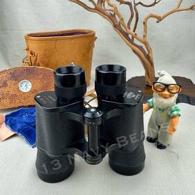 W6-79071 Binolux Vintage 1970s Binoculars 7 X 35 W Leather Case