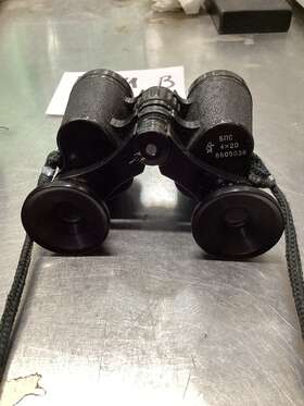 6605036 Bps Rare Vintage Ussr Komz Binoculars 4x20 With Leather Case Black