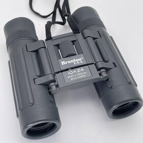 N4581 Brunton 10x24 Binoculars Compact Gray 262ft/1000yds Japan Case Bird Watching