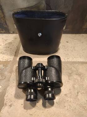 197616 Burton Dura-test Vintage Binoculars W Original Case 7x35 Selling For Parts Only