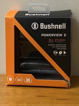 Bushnell 029757008039 Powerview 2 Binoculars 8x21mm With Carry Pouch And Strap Preowned