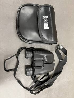 137208 Bushnell Binoculars Perma Focus 8x25 With Black Case 341ft Fov Clear View Nice