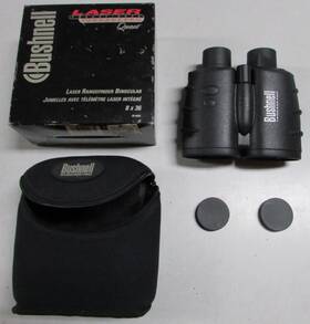 20-0836 Bushnell Laser Rangefinder Yardage Pro Quest Binoculars 8x36 Read