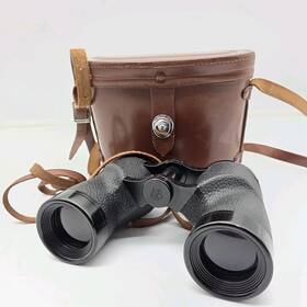 243810 Bushnell Vintage Featherlight 7x35 Mm Binoculars With Leather Case Triple Tested
