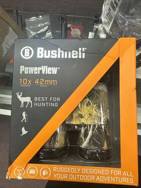 254610cl Bushnell Powerview Roof 10x42mm Binoculars - Black