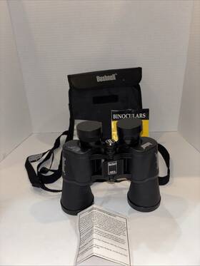 Ber01-01 Bushnell Sport View Insta-focus 10x50 Binoculars And Travel Case With Papers