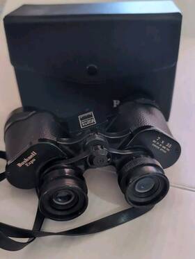 S81677 Bushnell Vintage Ensign Rare Binoculars 7x35 Insta-focus And Case No Instruction
