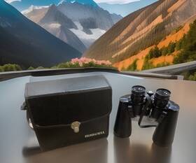 Tw5809 Bushnell Sportview Insta Focus 10x50 Binoculars With Hard Case Used