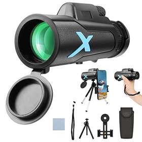 Caetoung 730243856934 12x50 Hd Monocular Telescope With Smartphone Holder Tripod High Powered