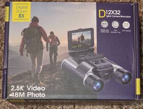 Dt40-32g Camonity 12x32 Digital Binoculars With Camera And 2.4 Lcd 2.5k Video 48mp Photo-used