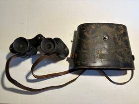 1117615 Carl Zeiss Jena Turact 8x 24 Binoculars With Original Leather Case Vintage