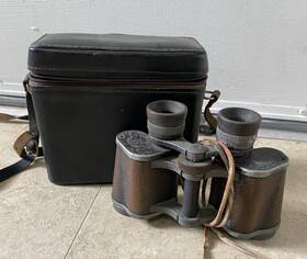 11190325 Carl Zeiss Jena Vintage 6x30 Silvarem Binoculars With Cowhide Case