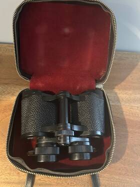 4589984 Carl Zeiss Jena Deltrintem 8x30 Binoculars With Black Leather Case
