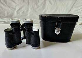 Carton 42-19592 Vintage Binoculars 6x30 Field 7.5 Coated Optics With Case Made In Japan