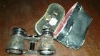 Case Binoculars Stamped Leather Japan Antique