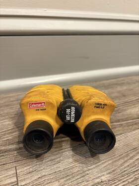 Cw-1025p Coleman 10x25 Waterproof Compact Binoculars Yellow Black Tested Works