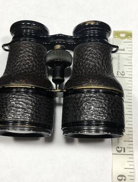 W3219 Colmont Binoculars Ft Military Leather Paris Vintage