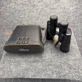 Noz-65202 Compass/ Astronar Z-65202 Binoculars 7 X 35 With Genuine Leather Case And Strap Japan